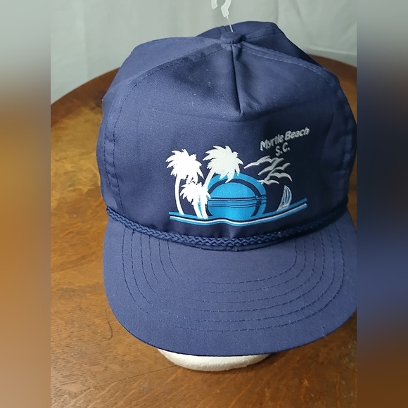 Vintage Myrtle Beach Snapback Hat With Built In Sun Visor South Carolina Fashion - Picture 2 of 15
